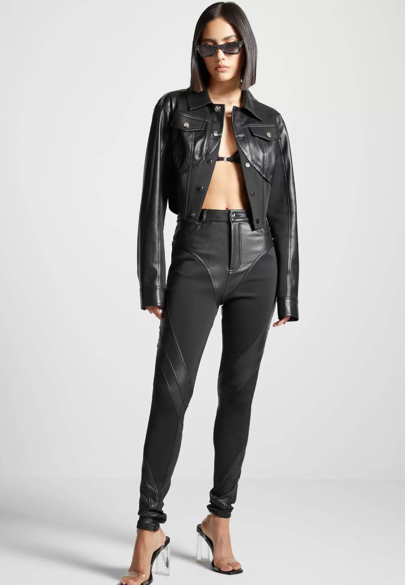 Vegan Leather Contour Jacket - -Manière De Voir Cheap