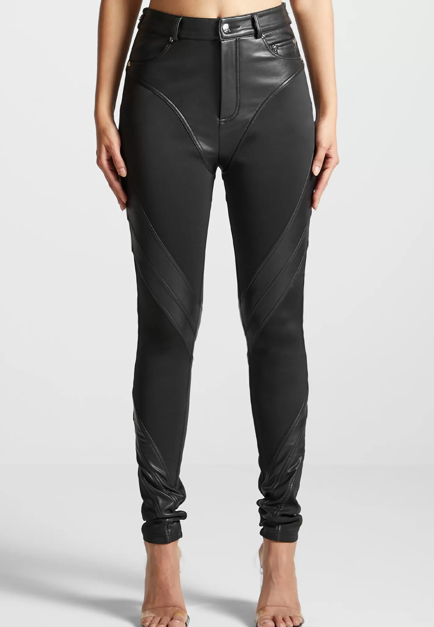 Vegan Leather Contour Leggings - -Manière De Voir Shop
