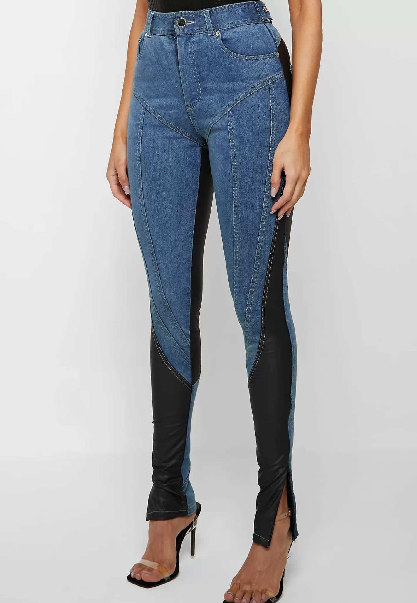 Vegan Leather Contour Skinny Jeans - -Manière De Voir Clearance