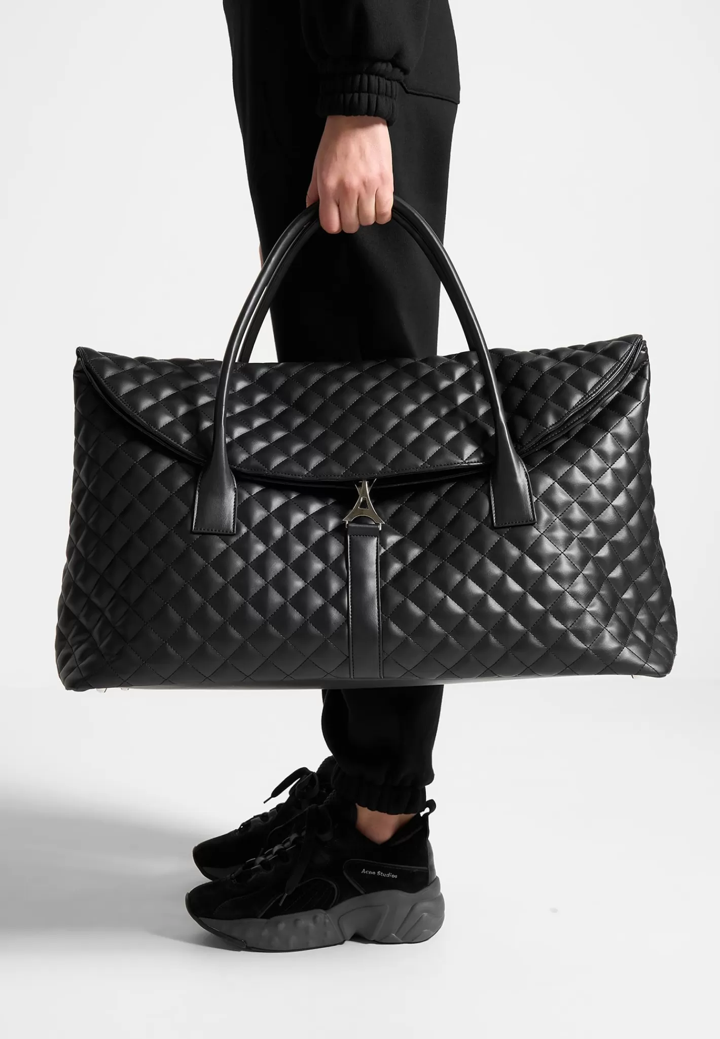 Vegan Leather Diamond Quilted Travel Bag - -Manière De Voir Cheap