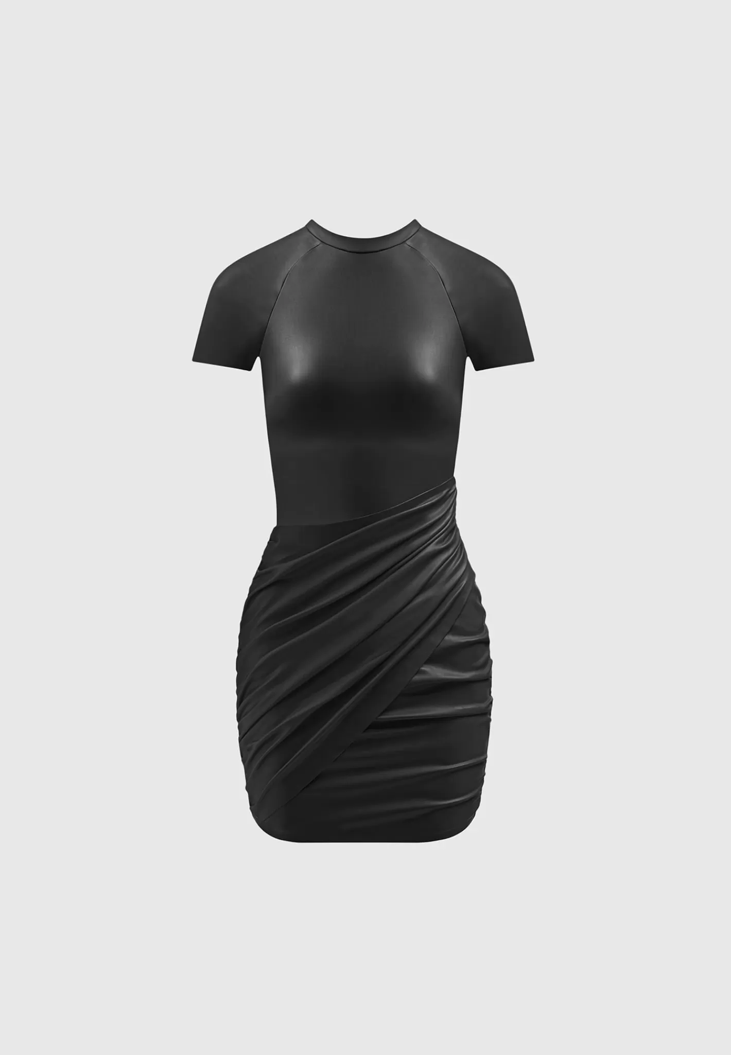 Vegan Leather Gathered Dress - -Manière De Voir Sale
