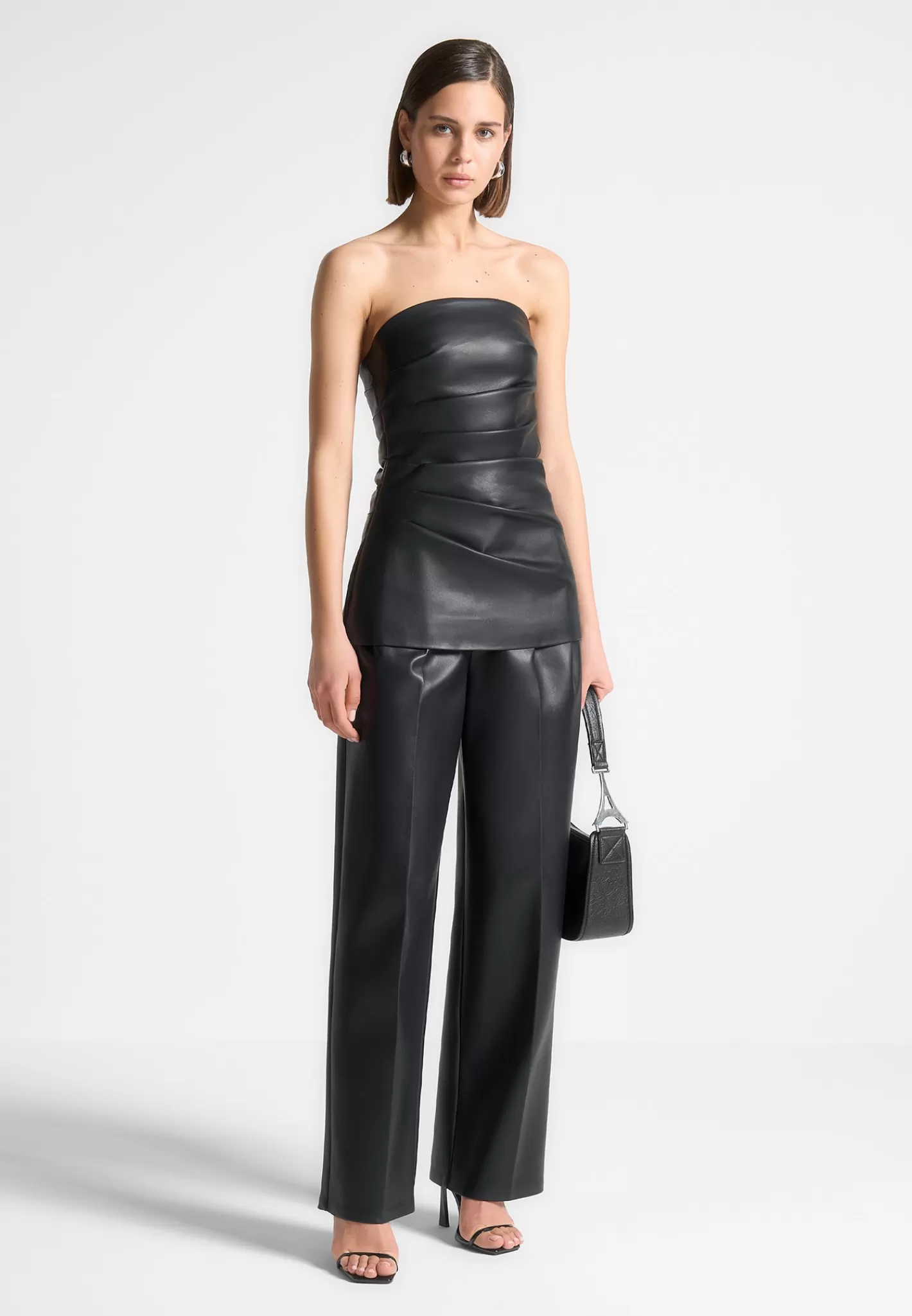 Vegan Leather Longline Bandeau Top - -Manière De Voir New