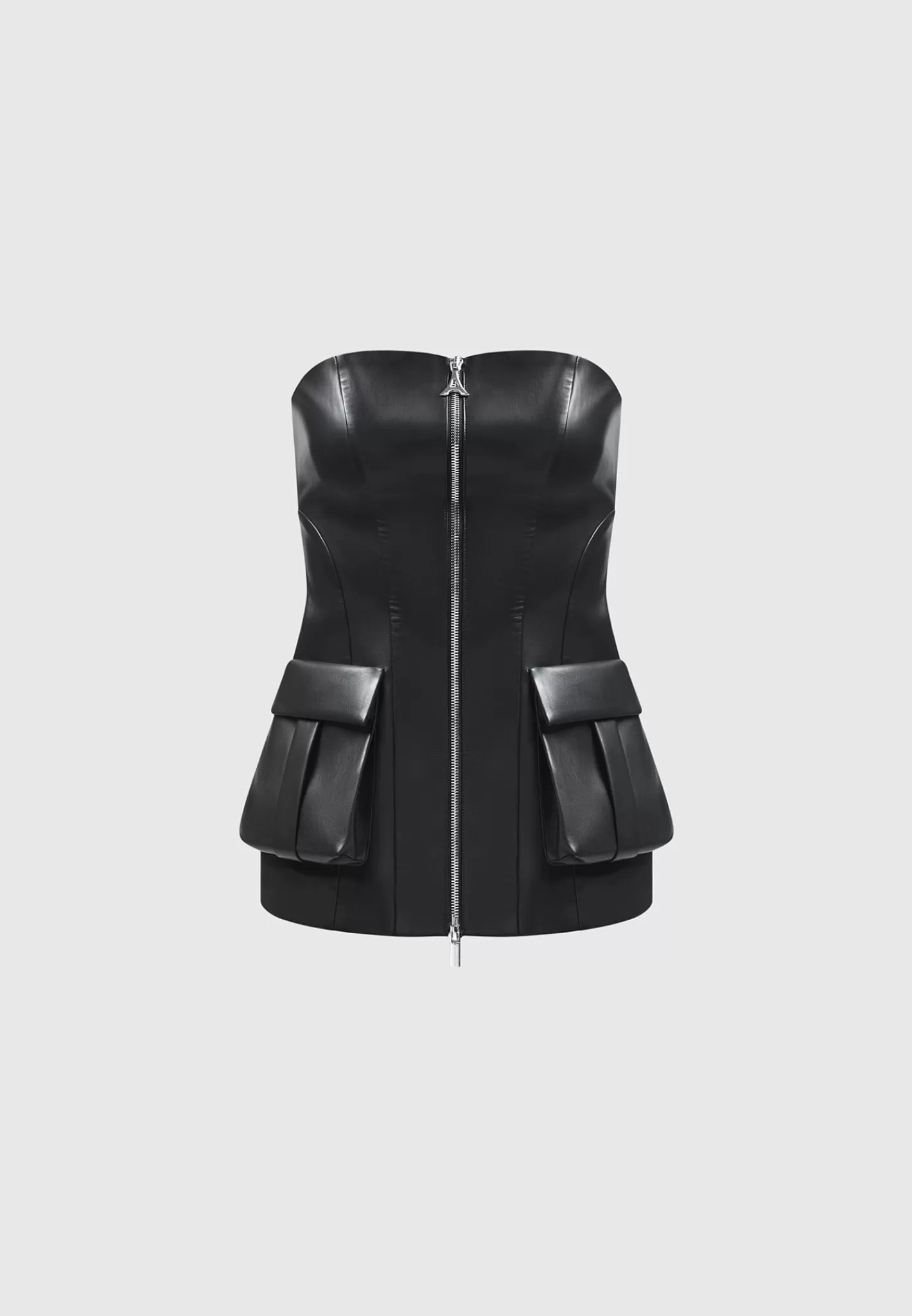 Vegan Leather Longline Bandeau Top - -Manière De Voir Online