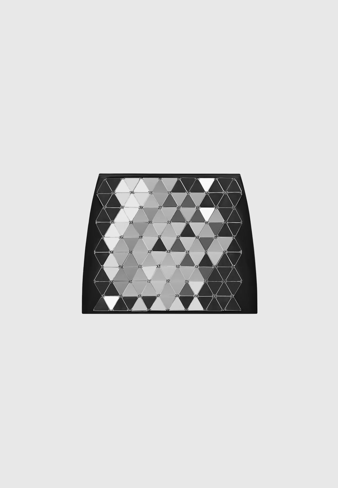 Vegan Leather Mirrored Mini Skirt - Black-Manière De Voir Clearance