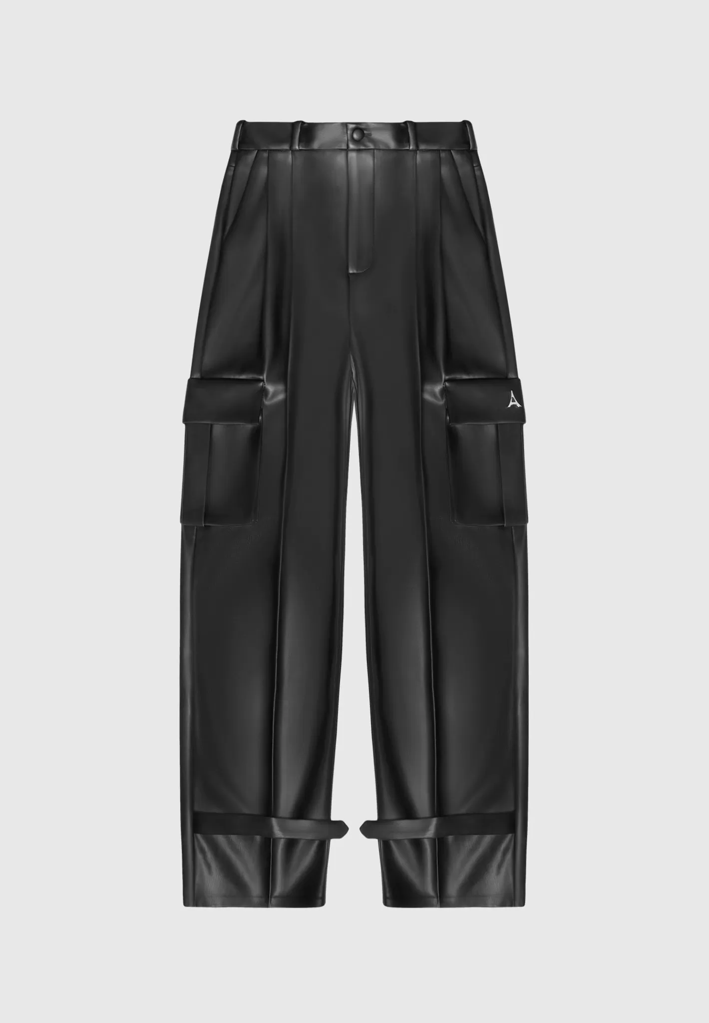 Vegan Leather Pleated Cargo Trousers - -Manière De Voir Online