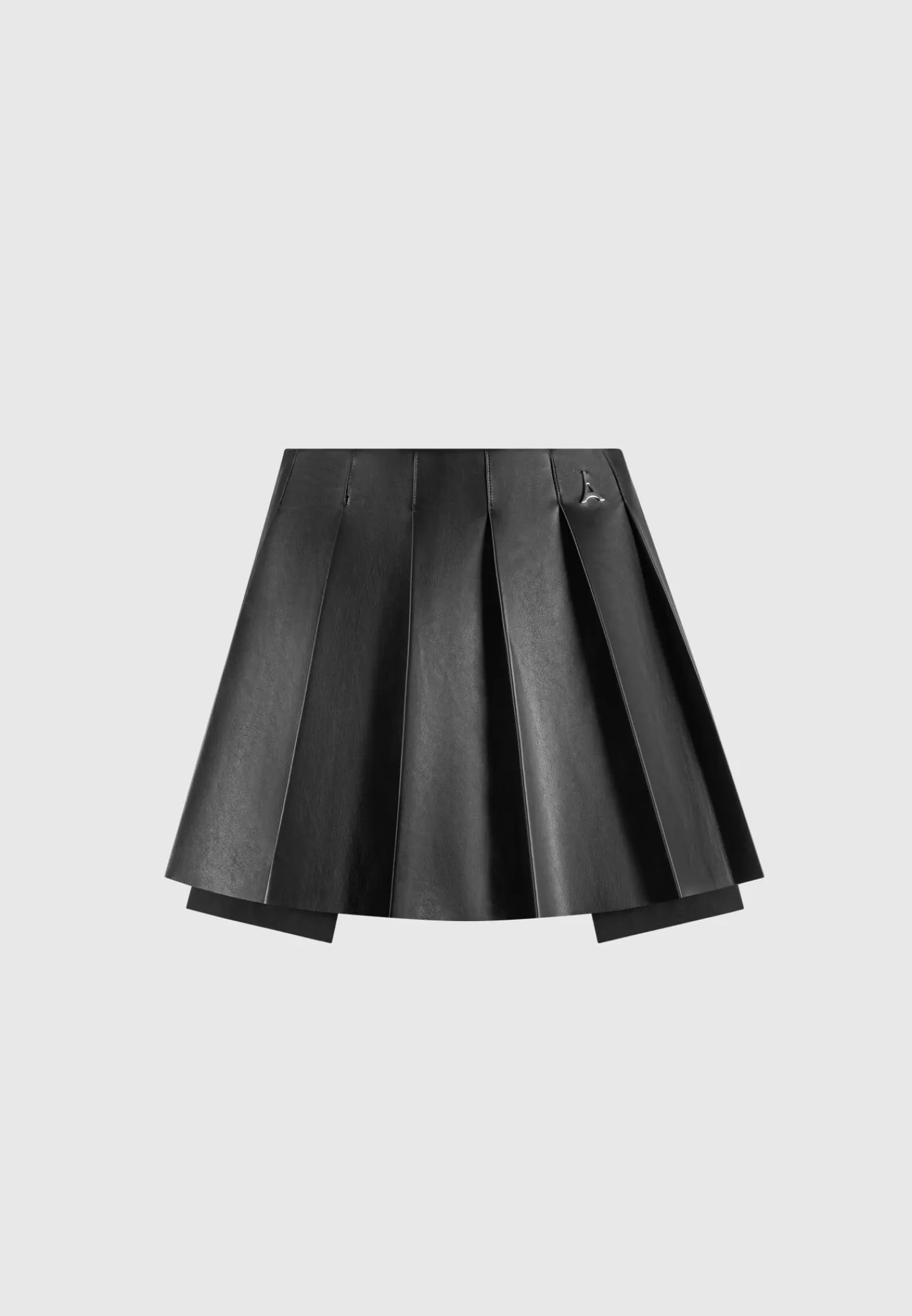 Vegan Leather Pleated Skort - -Manière De Voir Store