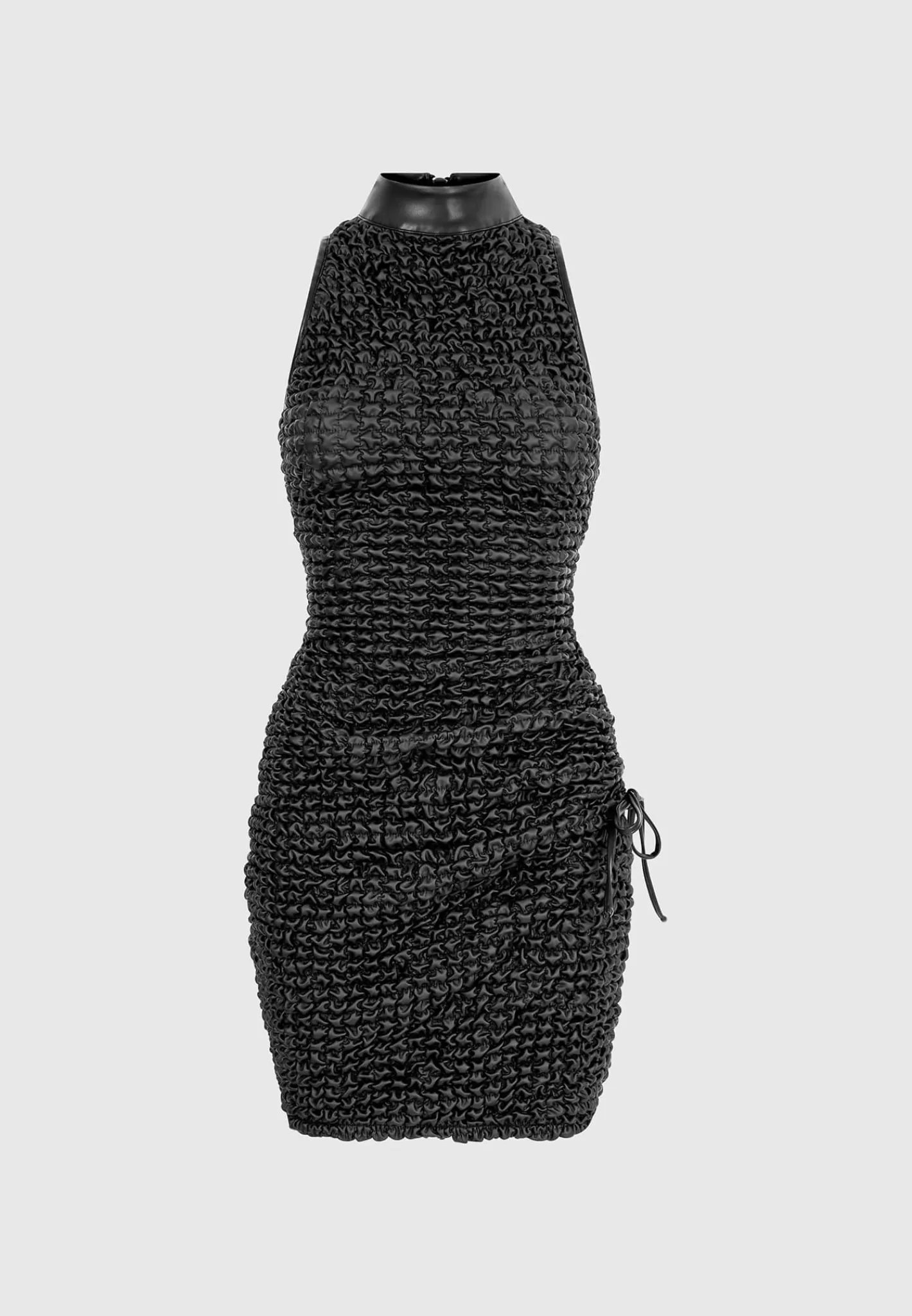 Vegan Leather Popcorn Texture Contour Dress - -Manière De Voir Store