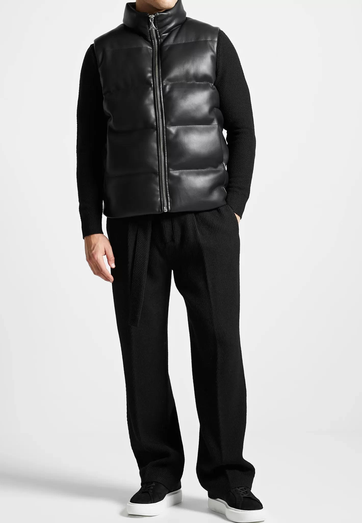 Vegan Leather Puffer Gilet - -Manière De Voir Best