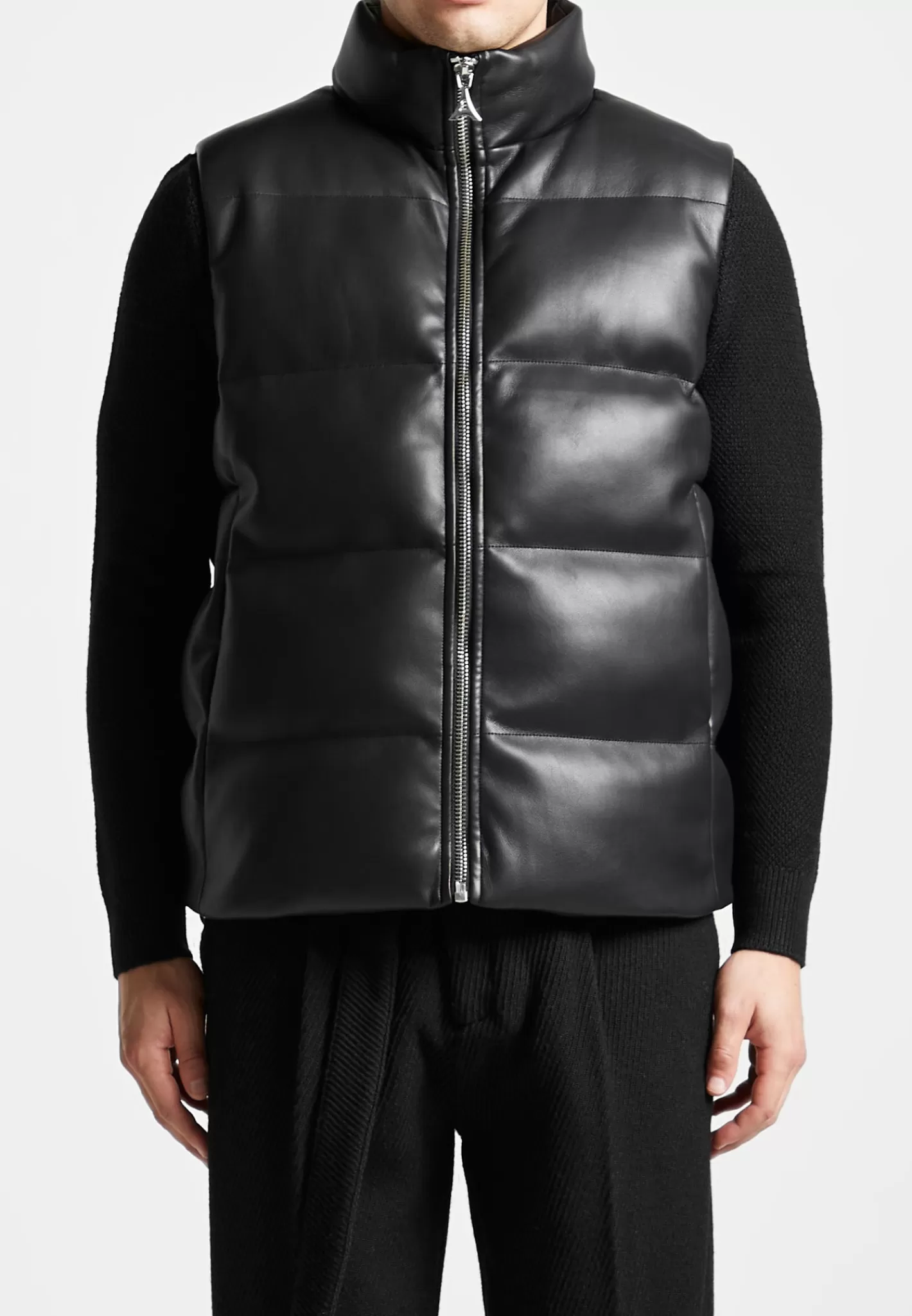 Vegan Leather Puffer Gilet - -Manière De Voir Best