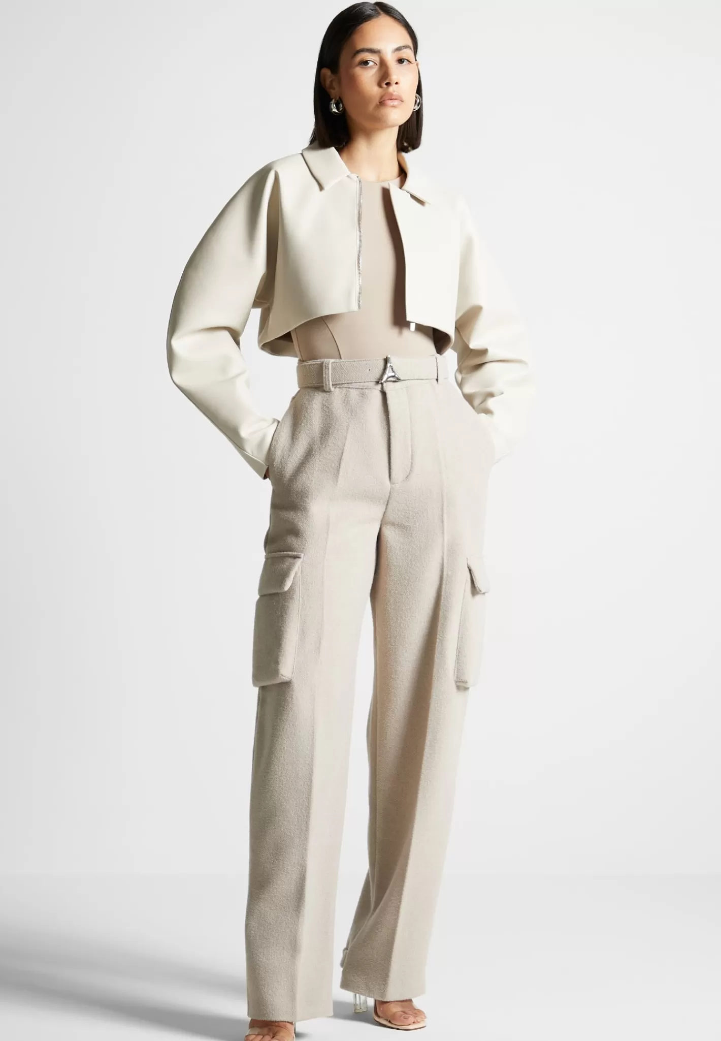 Vegan Leather Super Cropped Jacket - -Manière De Voir Online
