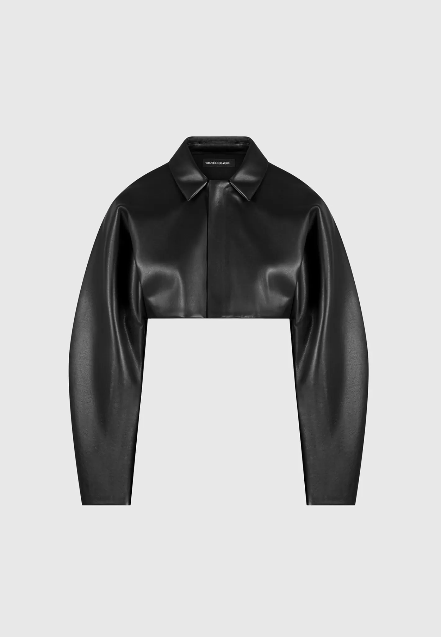 Vegan Leather Super Cropped Jacket - -Manière De Voir Cheap