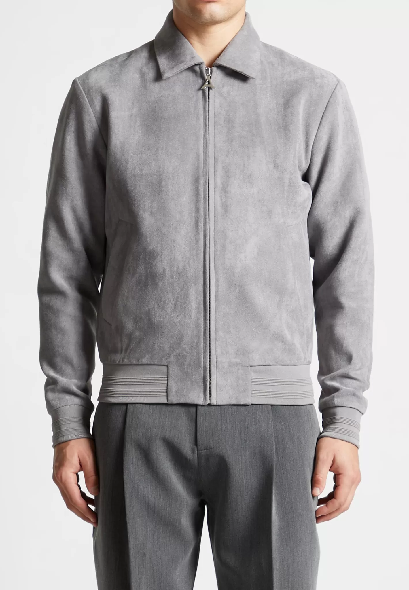 Vegan Suede Bomber Jacket - -Manière De Voir Flash Sale