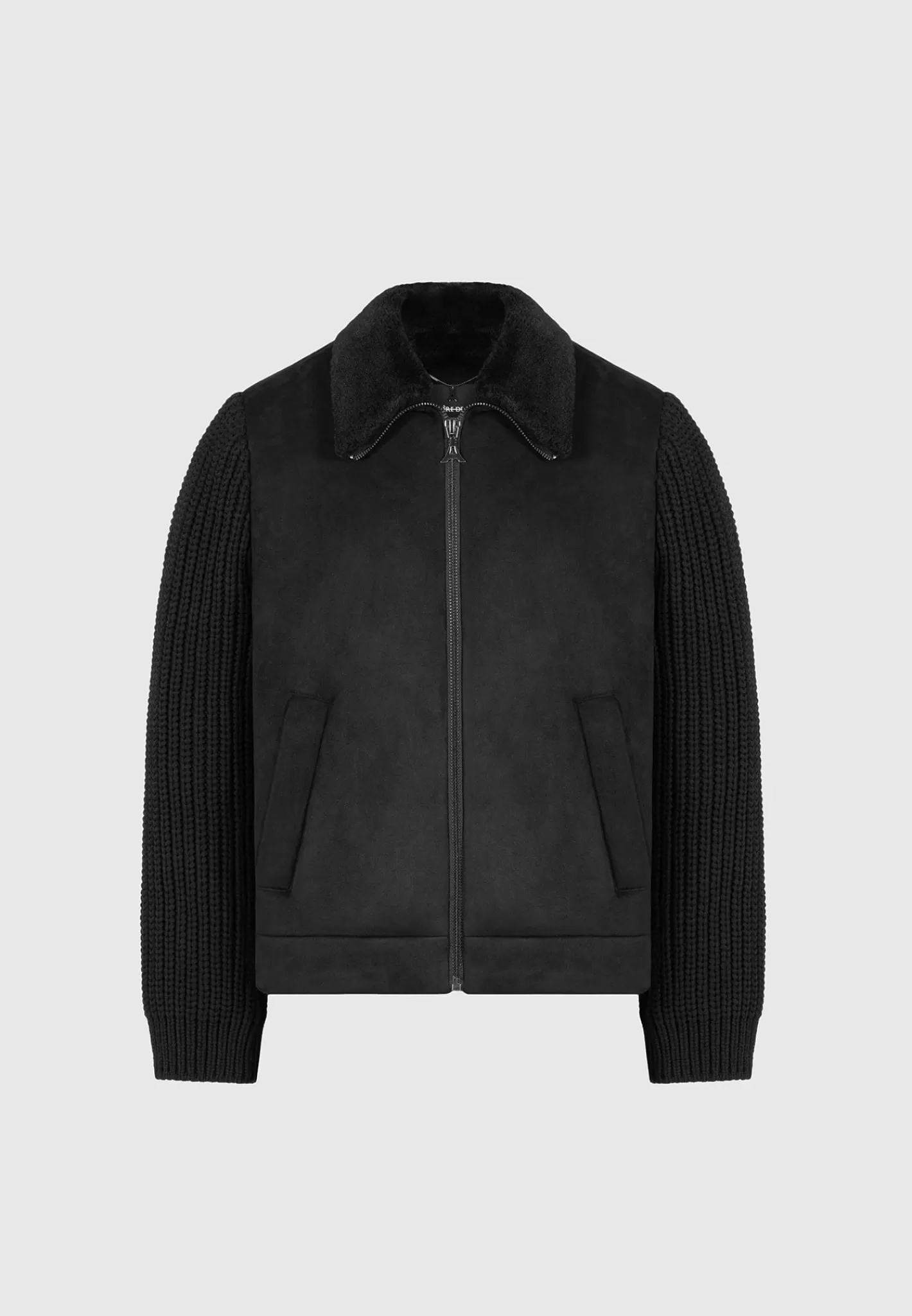 Vegan Suede Shearling & Knit Jacket - -Manière De Voir Discount