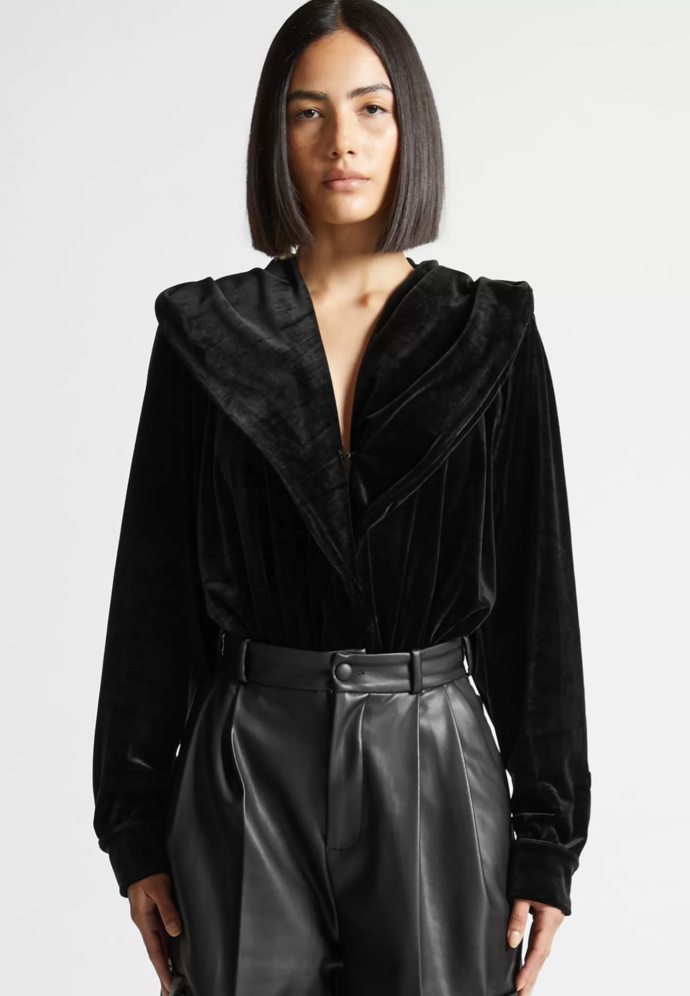 Velour Hooded Bodysuit - -Manière De Voir Sale