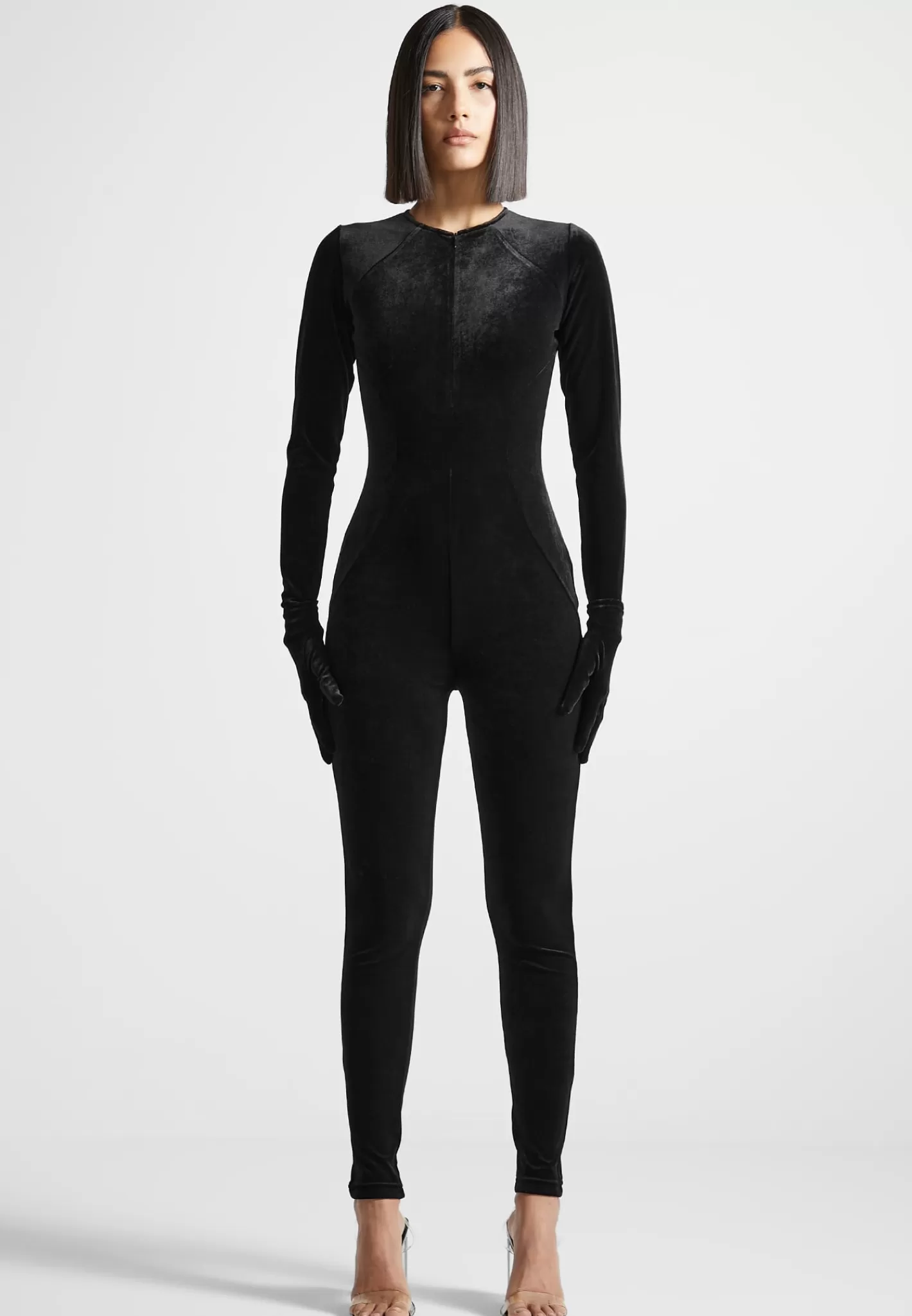 Velour Jumpsuit with Gloves - -Manière De Voir Flash Sale