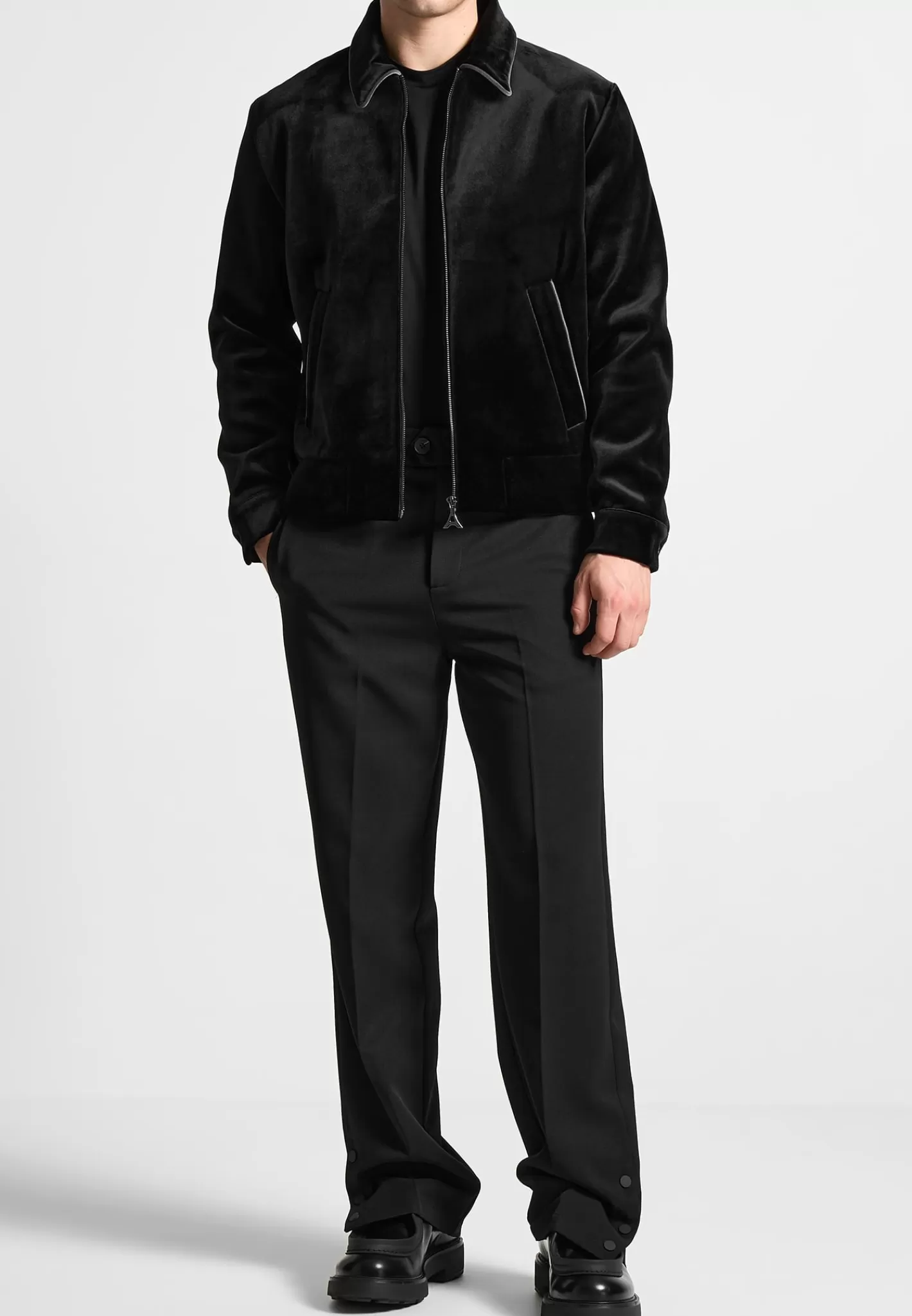 Velvet Jacket with Contrast Piping - -Manière De Voir Discount