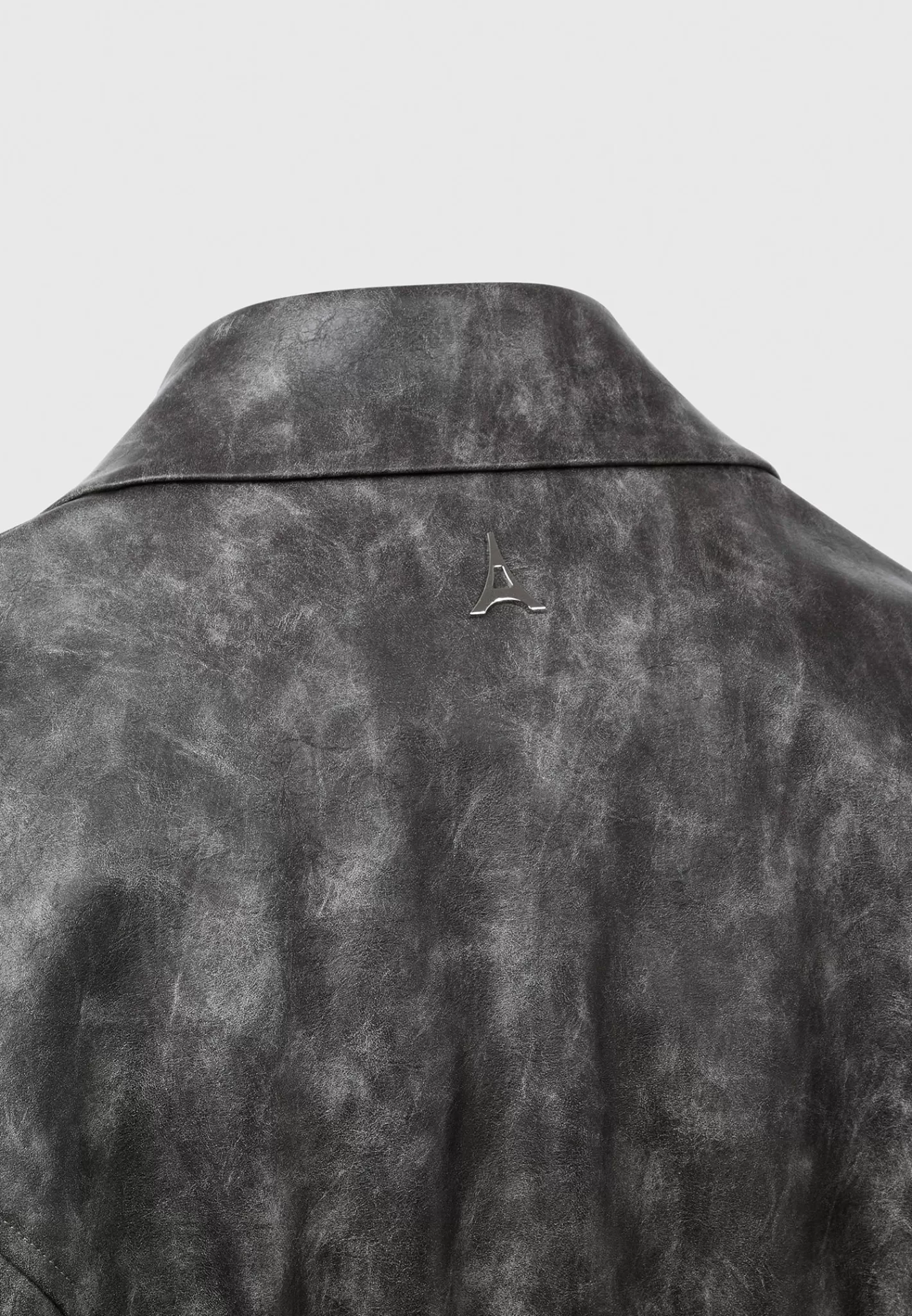 Vintage Double Breasted Vegan Leather Blazer Dress - -Manière De Voir Store