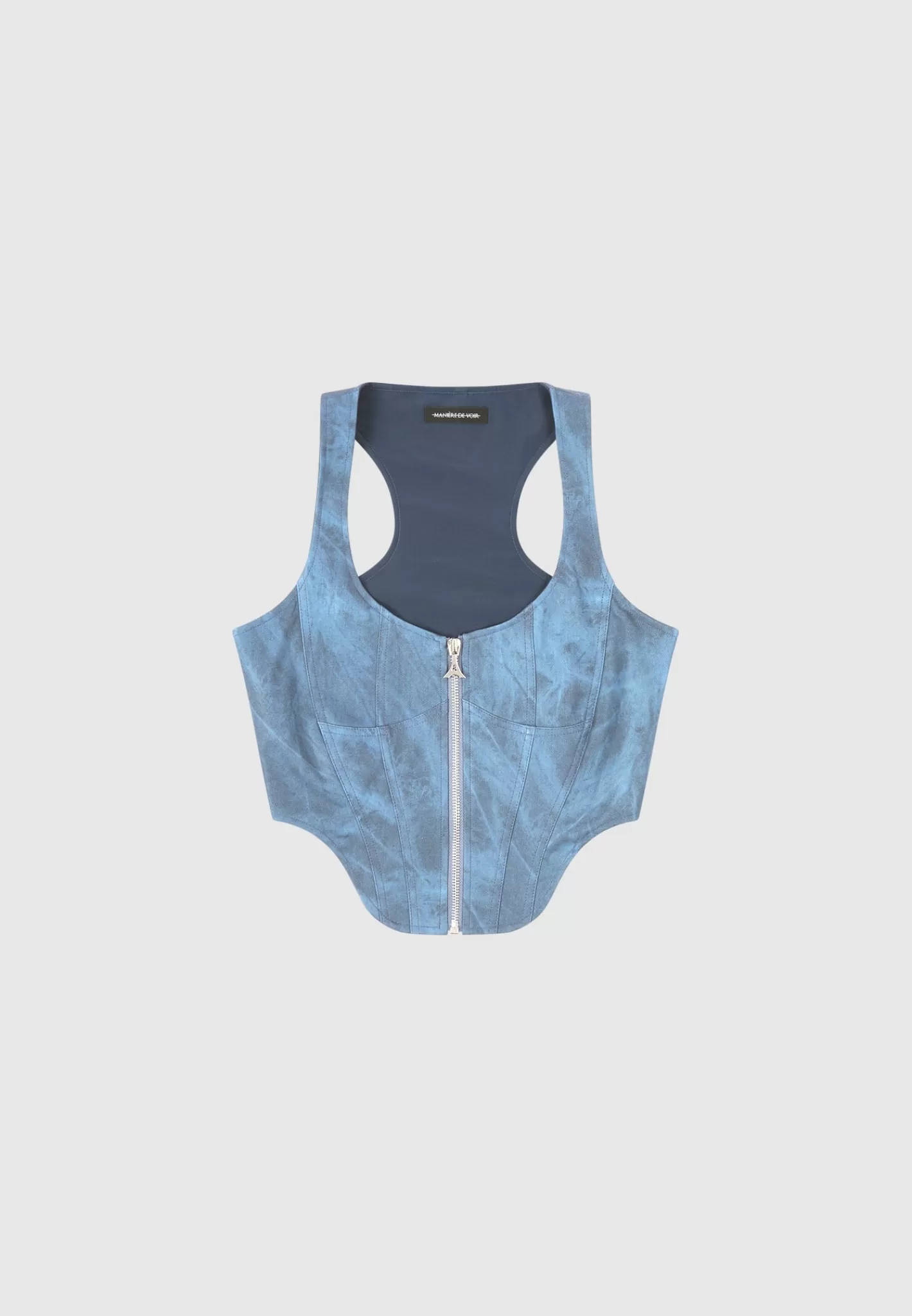 Vintage Marble Leather Corset Top - Washed -Manière De Voir Cheap
