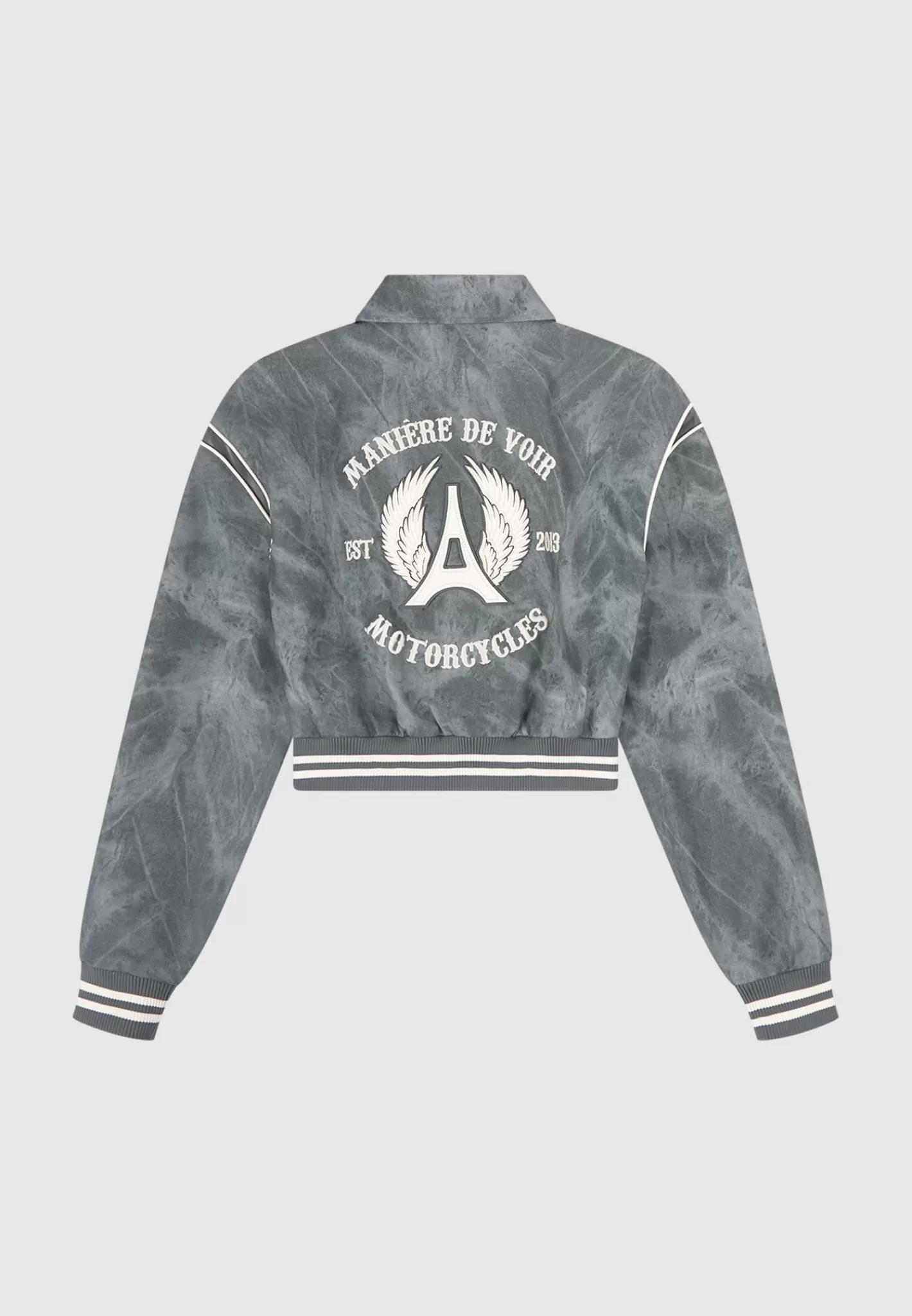 Vintage Marble Leather Varsity Jacket - Washed -Manière De Voir Best Sale