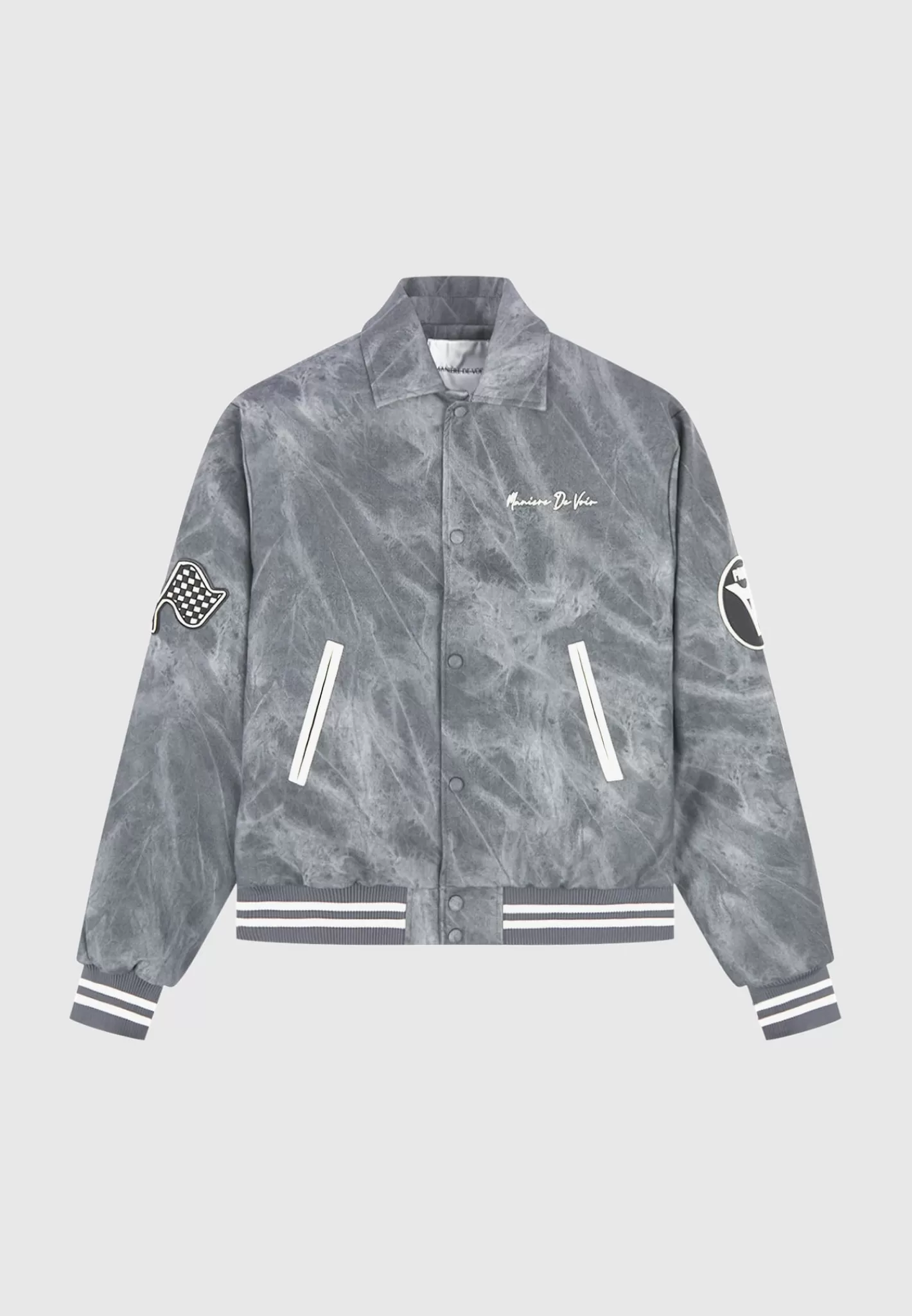 Vintage Marble Varsity Jacket - -Manière De Voir Store