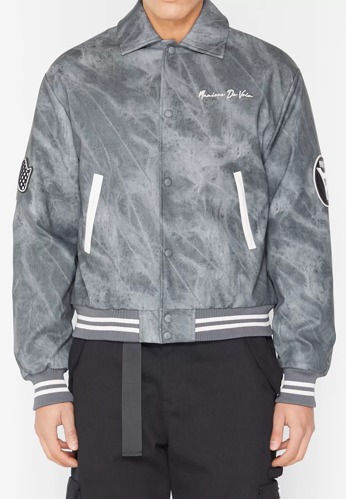 Vintage Marble Varsity Jacket - -Manière De Voir Store