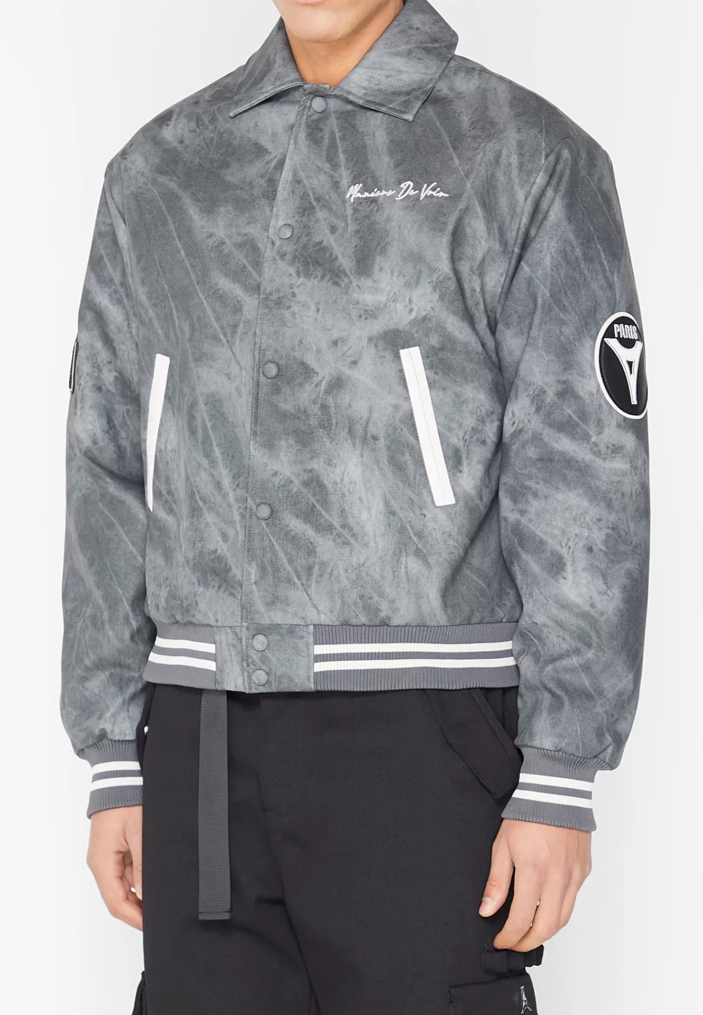 Vintage Marble Varsity Jacket - -Manière De Voir Store
