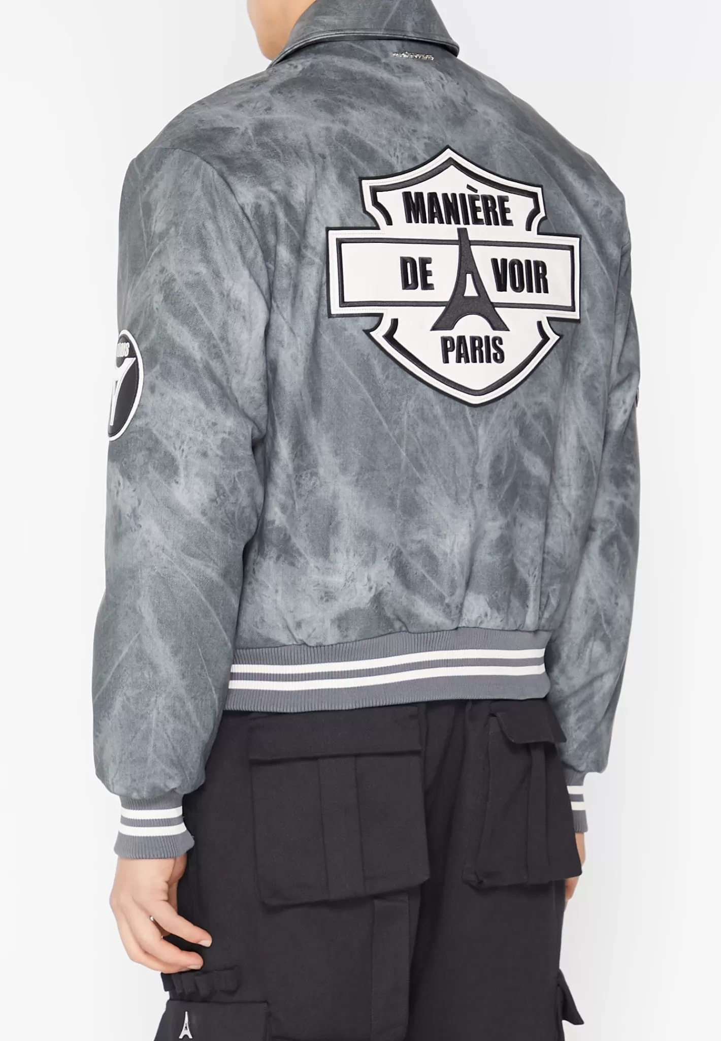 Vintage Marble Varsity Jacket - -Manière De Voir Store