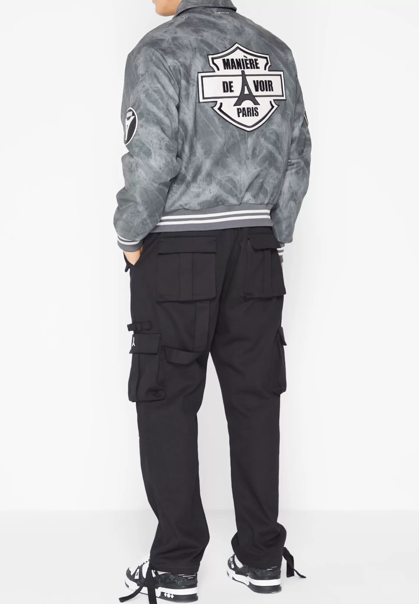Vintage Marble Varsity Jacket - -Manière De Voir Store