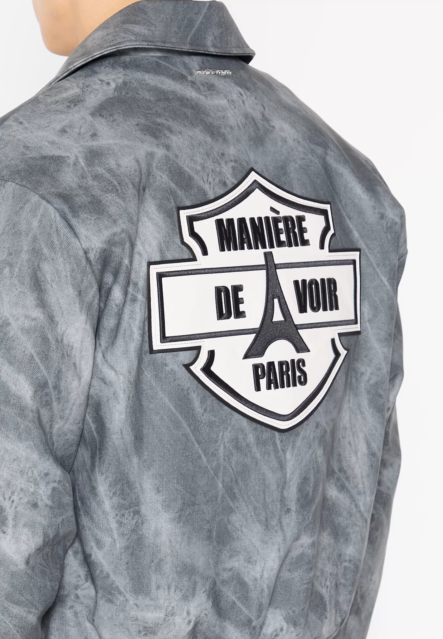 Vintage Marble Varsity Jacket - -Manière De Voir Store
