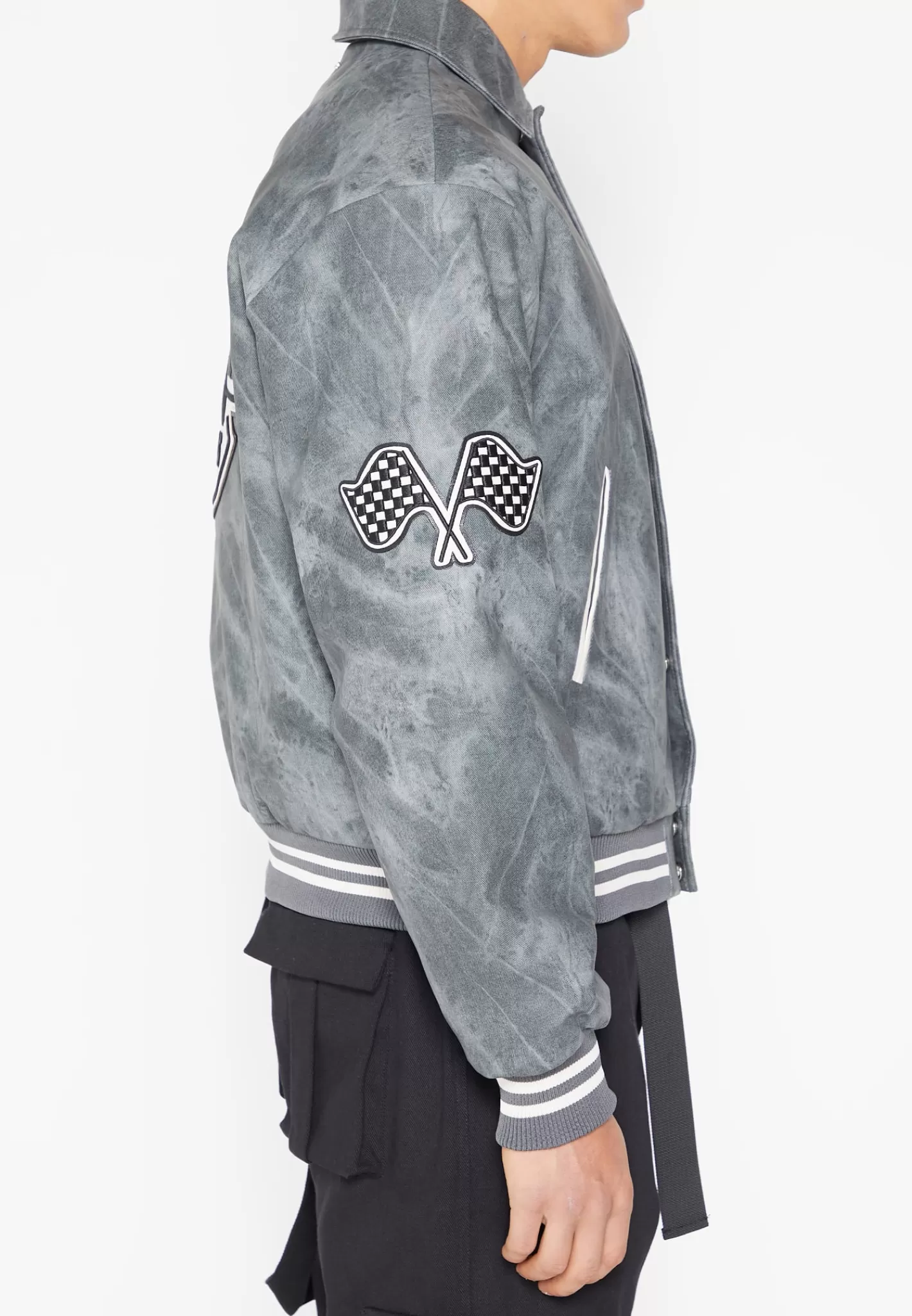 Vintage Marble Varsity Jacket - -Manière De Voir Store