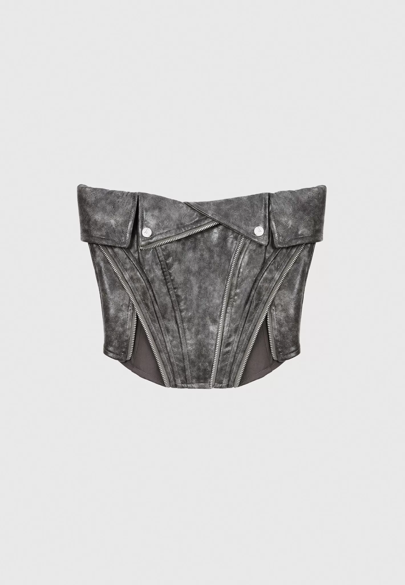 Vintage Vegan Leather Biker Corset - -Manière De Voir Outlet