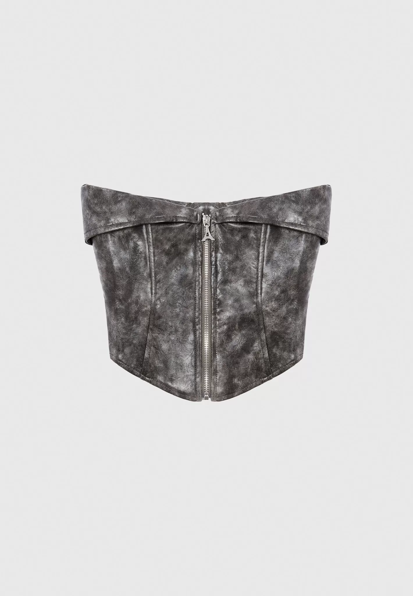 Vintage Vegan Leather Biker Corset - -Manière De Voir Outlet