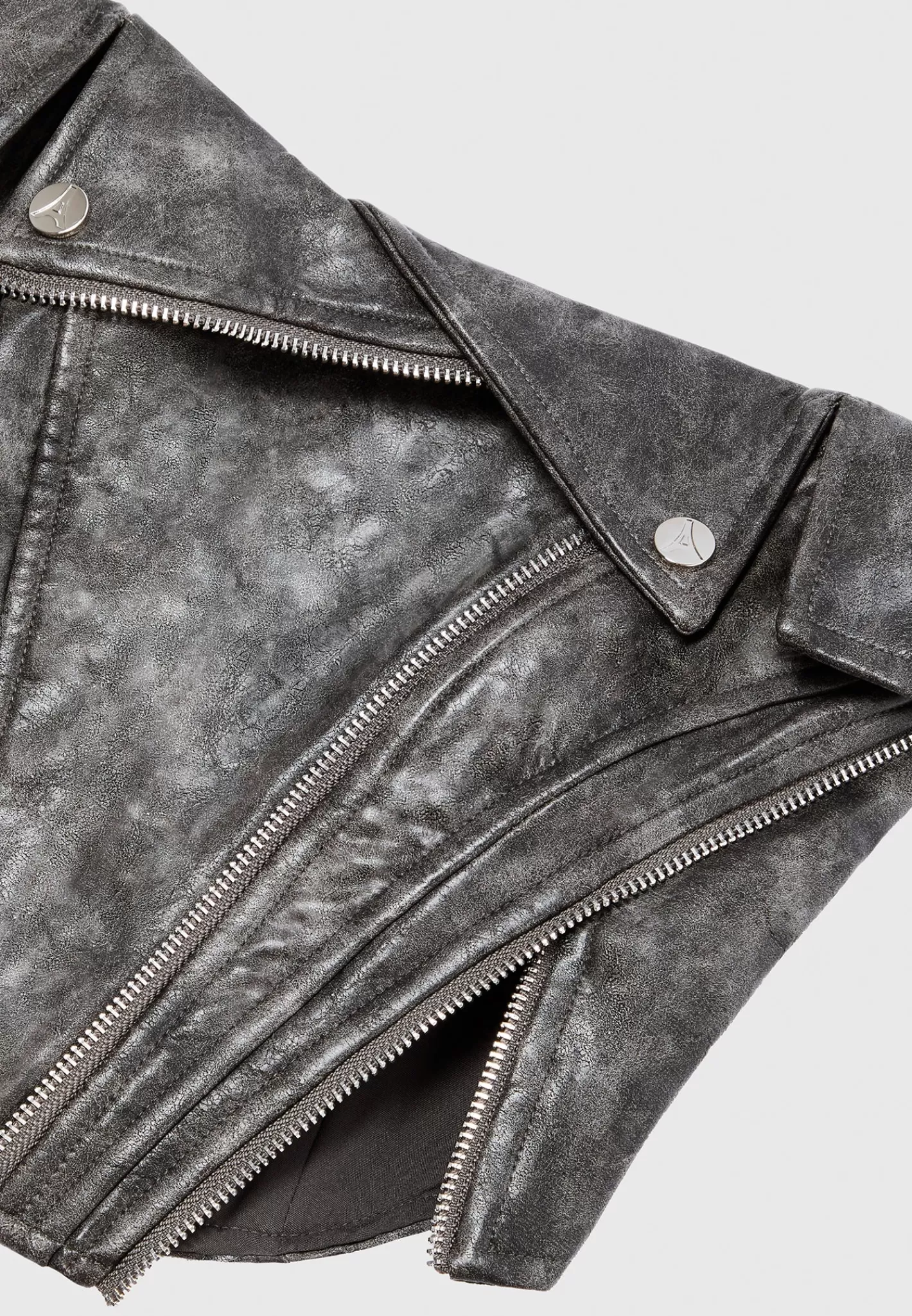 Vintage Vegan Leather Biker Corset - -Manière De Voir Outlet