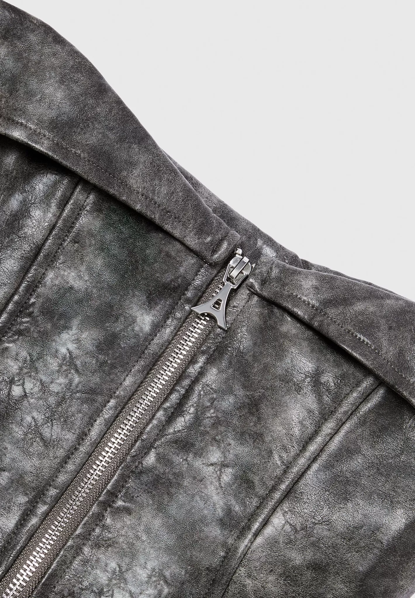 Vintage Vegan Leather Biker Corset - -Manière De Voir Outlet