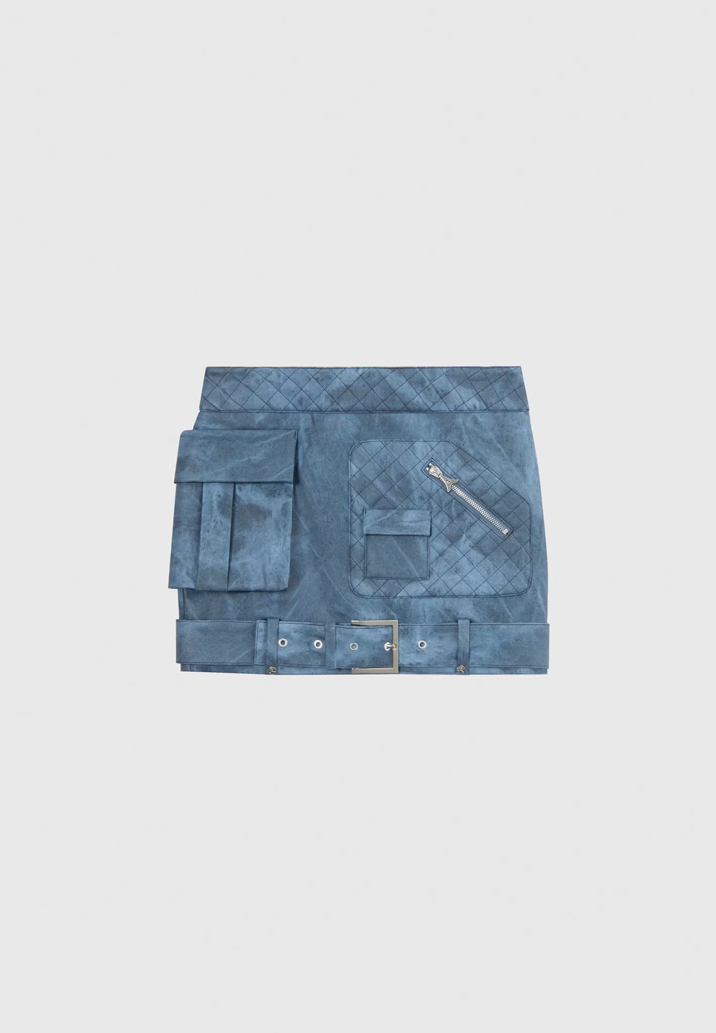 Vintage Vegan Leather Cargo Mini Skirt - -Manière De Voir New