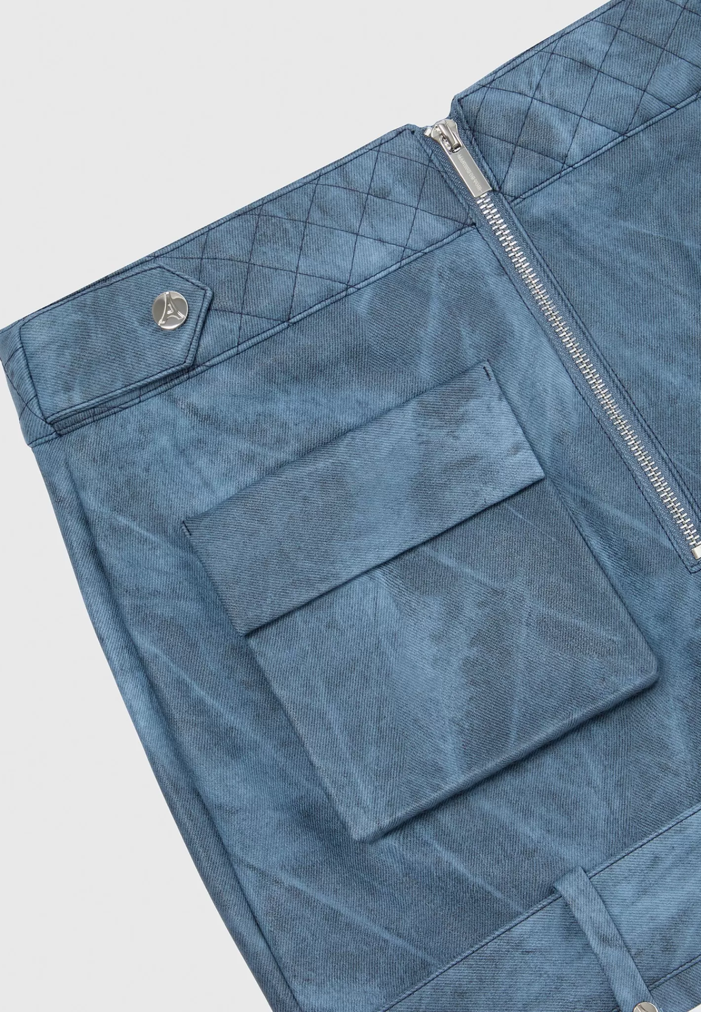 Vintage Vegan Leather Cargo Mini Skirt - -Manière De Voir New