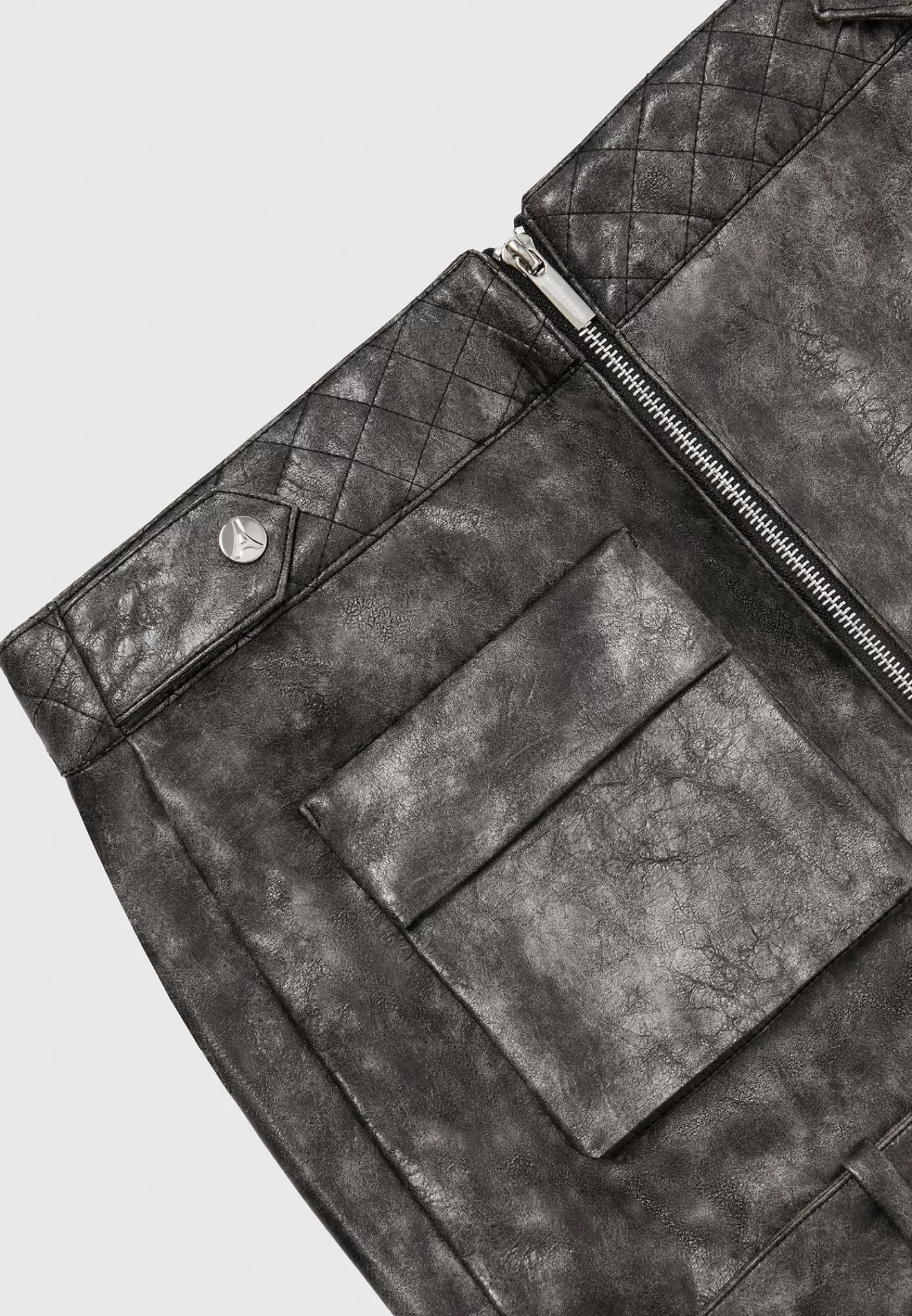 Vintage Vegan Leather Cargo Mini Skirt - -Manière De Voir Clearance