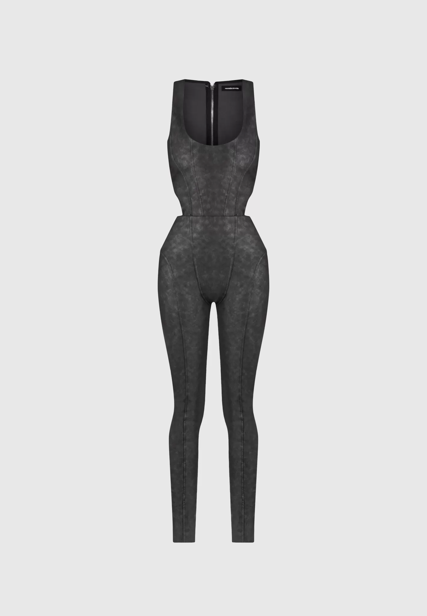 Vintage Vegan Leather Corset Jumpsuit - -Manière De Voir Discount