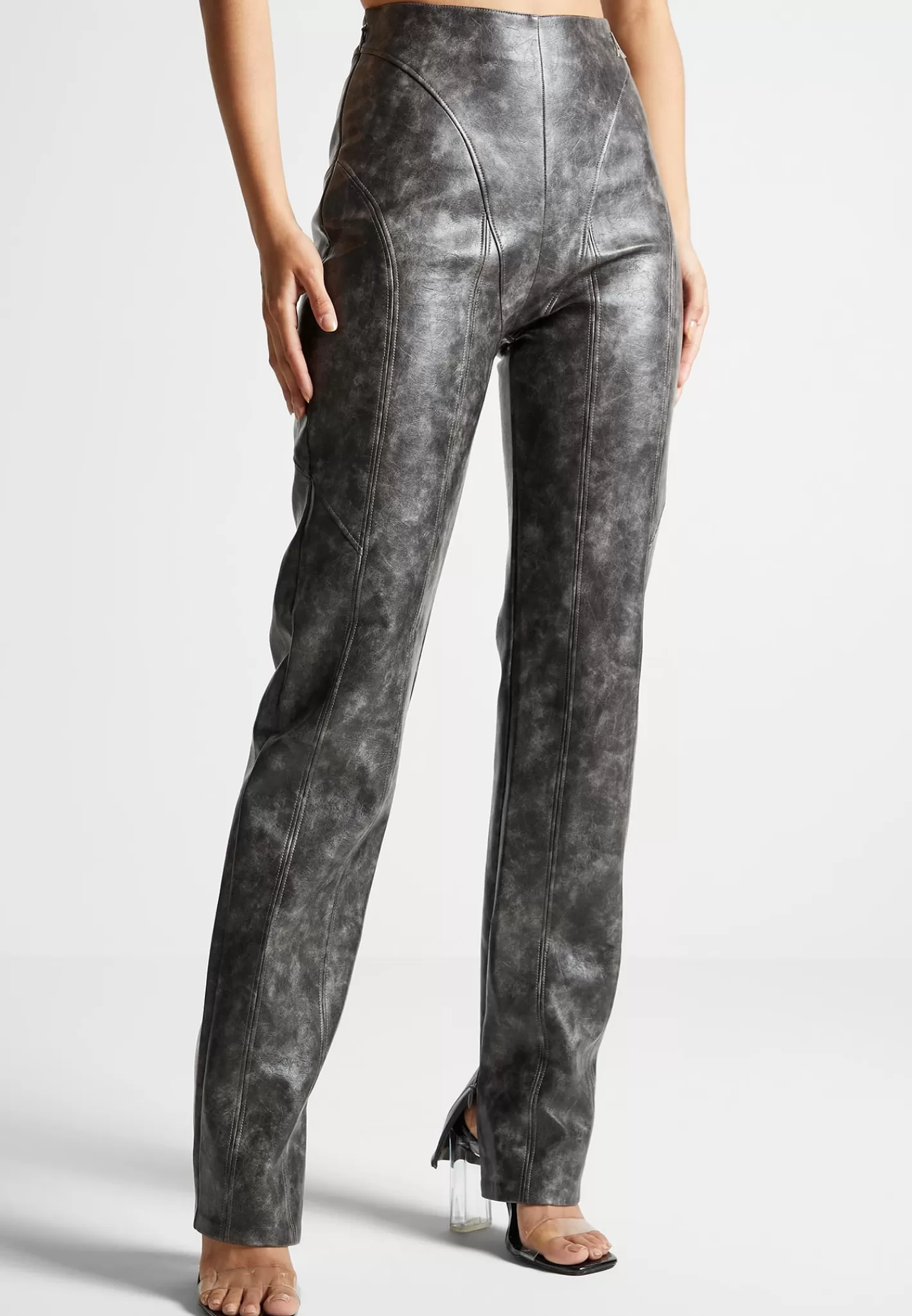 Vintage Vegan Leather Trousers - -Manière De Voir Online