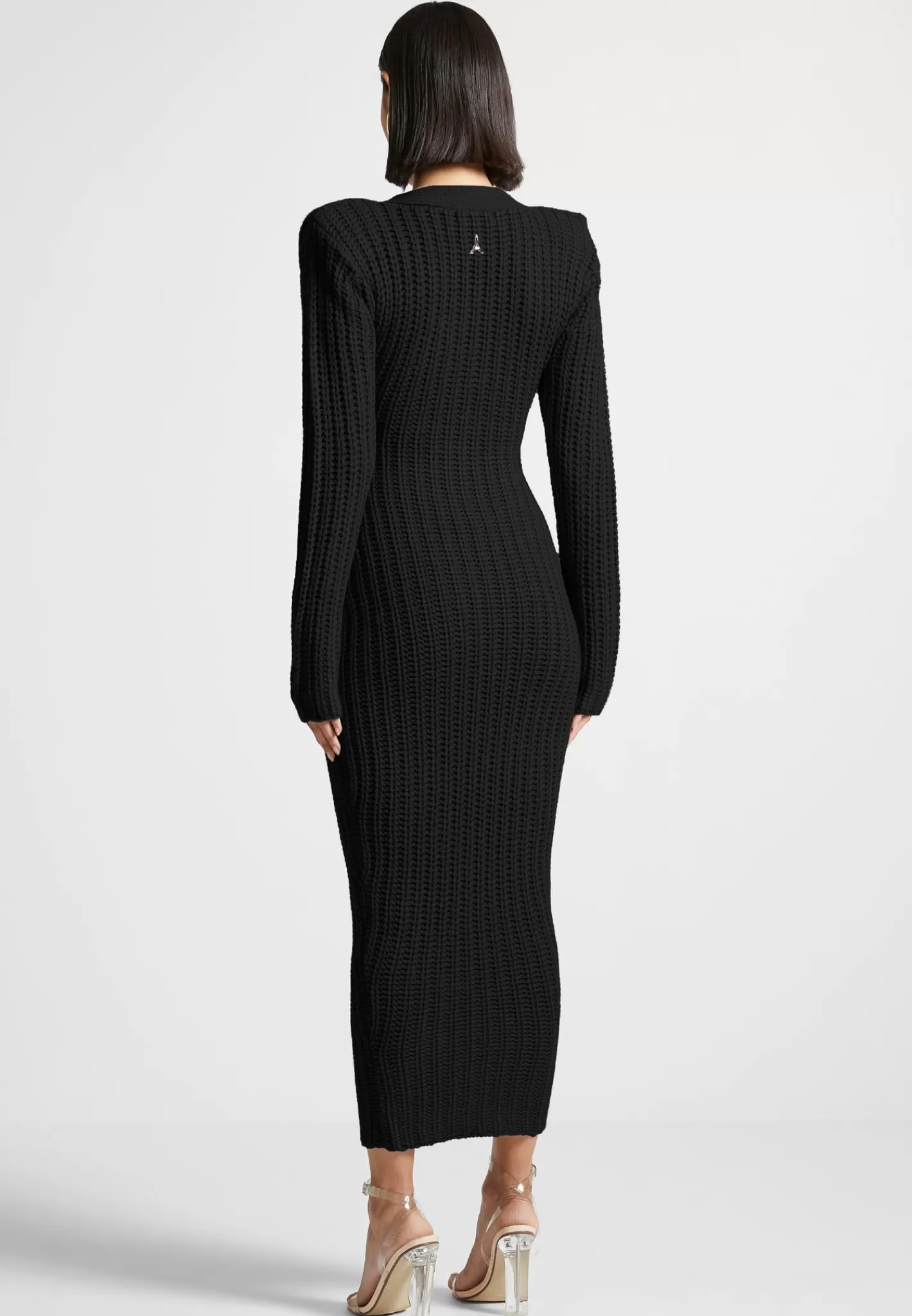 Wide Shoulder Knitted Midaxi Dress - -Manière De Voir Clearance