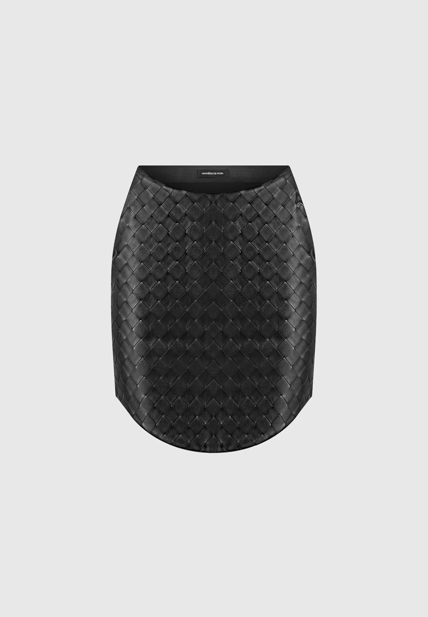 Woven Leather Dipped Waist Mini Skirt - -Manière De Voir Flash Sale