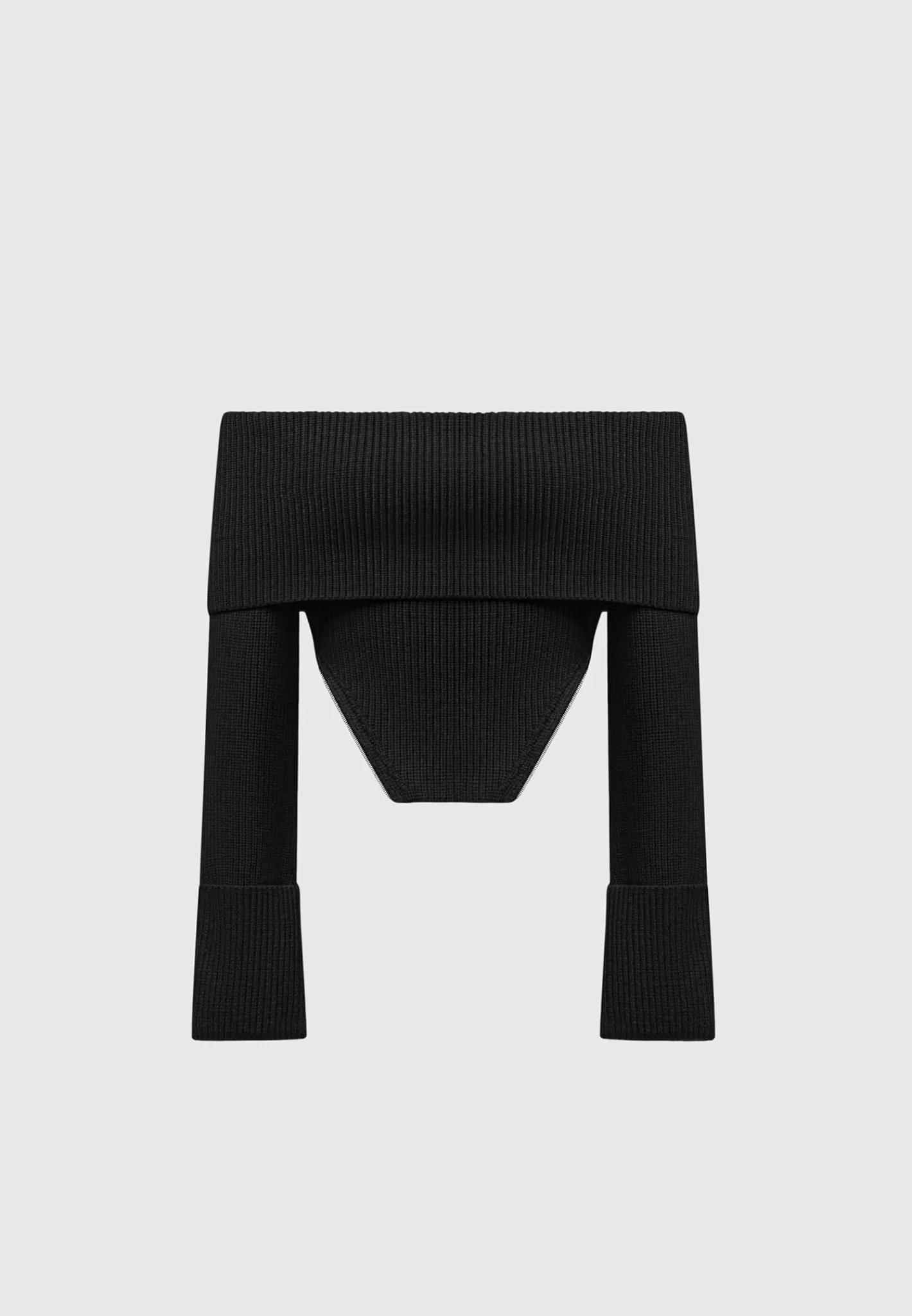 Zip Detail Knit Bandeau Top - -Manière De Voir Shop