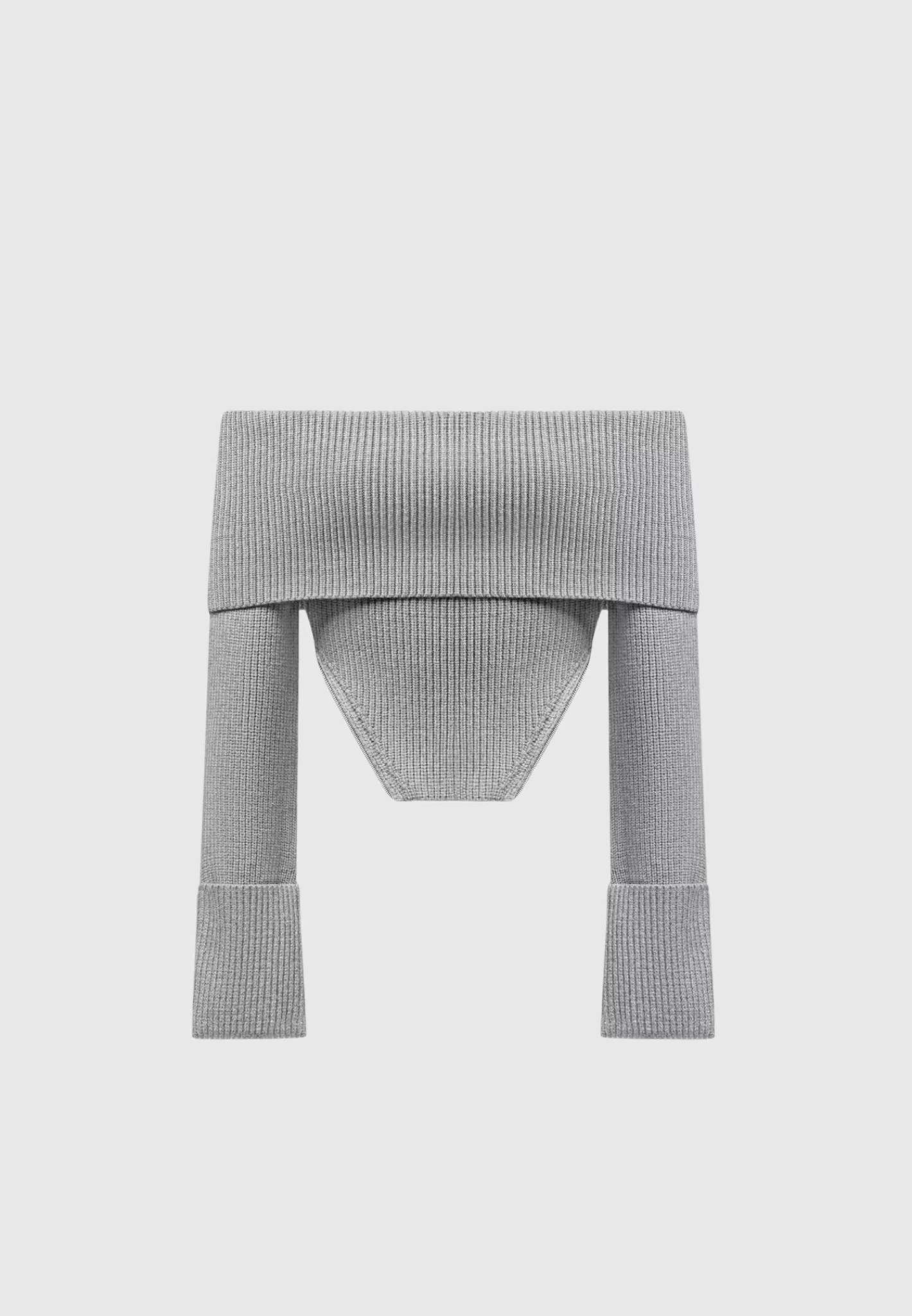 Zip Detail Knit Bandeau Top - -Manière De Voir Shop